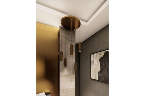 ZENYA BEŞLİ SARKIT AVİZE, ESKİTME METAL