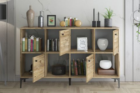 SATÜRN ÇOK AMAÇLI DOLAP KONSOL, 120 CM, ATLANTİK ÇAM SİYAH