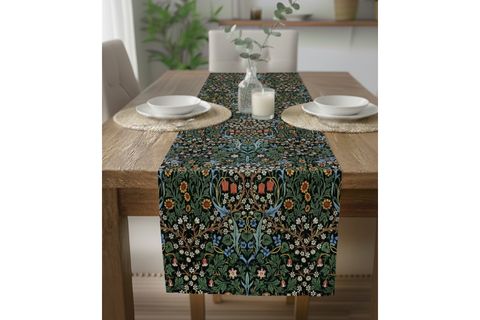 GECE ÇİÇEKLERİ PAMUKLU MASA RUNNER, 0088 50X150