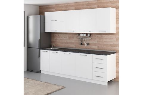 MİNAR LİNA  255 CM MUTFAK DOLABI BEYAZ 255-B2