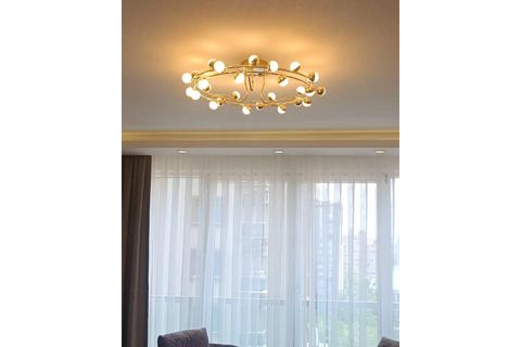 ÖZCAN AYDINLATMA STARY 80CM 27'Lİ PLAFONYER SARI, 2842-27-03