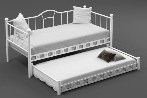 ARGİMO KAMELYA YAVRULU DAYBED SEDİR KARYOLA, BEYAZ, 90X200