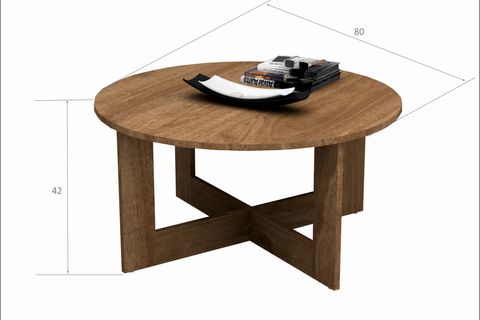 KATİ ORTA SEHPA, CEVİZ, 80 CM