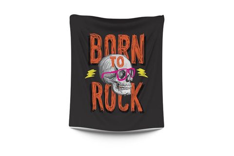 BORN TO ROCK DUVAR ÖRTÜSÜ, 150X130