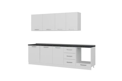 MİNAR RÜYA 280 CM MUTFAK DOLABI BEYAZ 280-B3