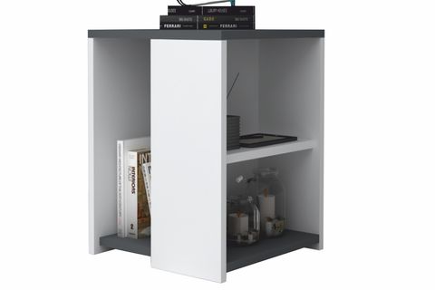 ASTOR YAN SEHPA, GRİ BEYAZ, 40 CM