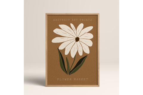 HOMEPACK DOĞAL AHŞAP ÇERÇEVELİ SOYUT RENKLİ DESENLER FLOWER ART TABLO, 40X60, FLOWER071