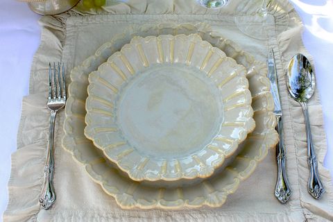 CORİNTH YEMEK TAKIMI, ÜÇLÜ SET, 1 KİŞİLİK, KOTON KREM