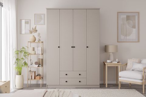 RİO COUNTRY MEBRAN GARDIROP, KUMTAŞI, 4 KAPAKLI