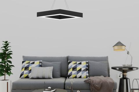 HEGZA LIGHTING ROMBO LED AVİZE, SİYAH KASA BEYAZ IŞIK