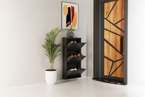 VEGA KİLİTLİ METAL AYAKKABILIK, ANTRASİT, 3 KAPAKLI