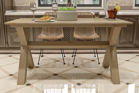 GİVAYO WOODS SOFİ YEMEK MASASI, ÇAM, 75X150