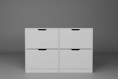 MİDOSER DURU AYAKKABILIK, BEYAZ, 4 KAPAKLI MODERN