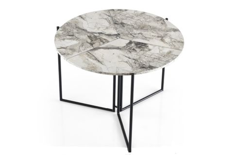 KATLANIR MASA, BEYAZ MERMER, 80X80