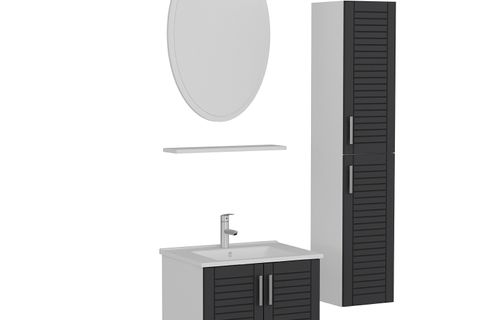 VERA BANYO DOLABI 65CM AS2K+1EA1R+ETJ+BOY BEYAZ ANTRASİT
