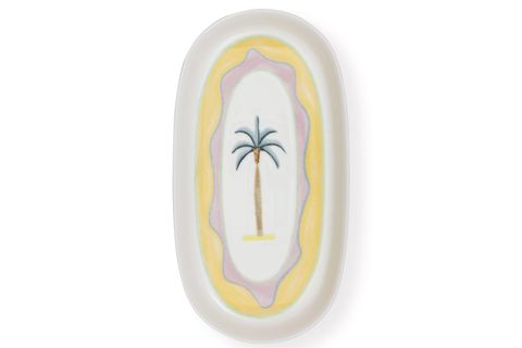 THE MİA ITALİAN SUMMER OVAL SERVİS TABAĞI 2Lİ 23 CM