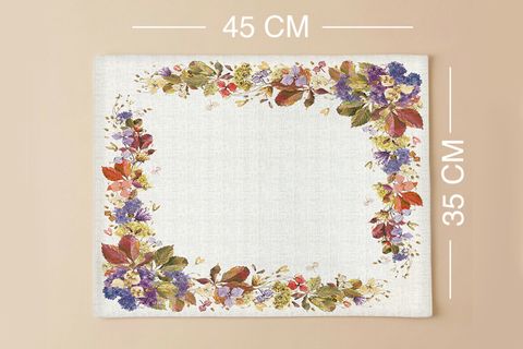 SONBAHAR YAPRAKLARI PAMUKLU DÖRT ADET AMERİKAN SERVİSİ