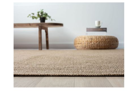 QUEEN SERİSİ JÜT HASIR GÖRÜNÜMLÜ DOKUMA MAKİNE HALISI, BEJ, 100X200, 668