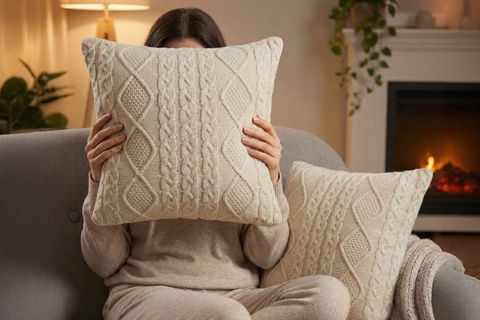 TRİKO PAMUK KIRLENT KILIFI, BEJ