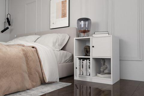 YUSUF KOMODİN, 2 KAPAKLI VE AÇIK RAFLI, KMD_1033_Ç