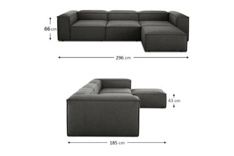 LENA KETEN MODÜLER KÖŞE KOLTUK, ANTRASİT