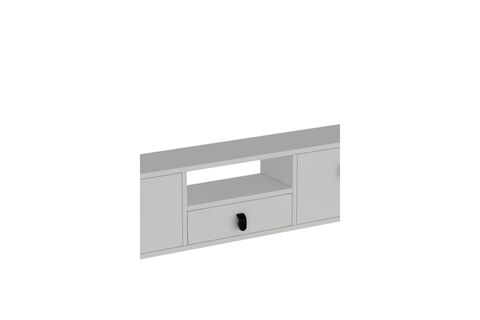 DROPDD TV SEHPASI, BEYAZ, SİYAH KULP DUVARA MONTAJ, 1309DROPDD 1