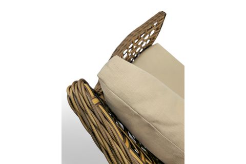 PAVİA RATTAN ÜÇLÜ BAHÇE MOBİLYASI, KAHVERENGİ