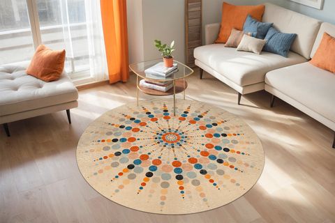 AİDA HOME RİENES YUVARLAK SALON HALISI, 200X200