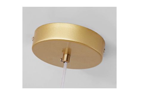 GAMZE ŞEFFAF CAMLI SİYAH GOLD DETAYLI AVİZE