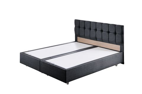 PARİS BAZA BAŞLIK VE PLUS YATAK SETİ, ANTRASİT, 180X200