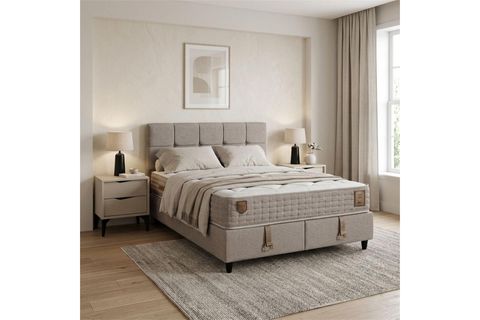 LORİN BAZA BAŞLIK YATAK SETİ, HASIR 160X200