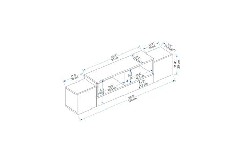 ARNETTİ EASY RAFLI TV SEHPASI, ATLANTİK ÇAM BEJ