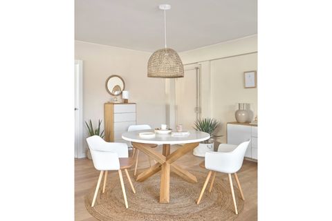 DANE AHŞAP YEMEK MASASI, 120X120