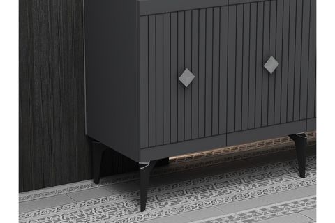 MİDAS KONSOL, ANTRASİT GÜMÜŞ, 150 CM