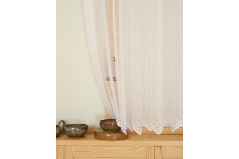 MASSARELLİ FİLE TÜL PERDE, SIK PİLE, BEYAZ, 300X190