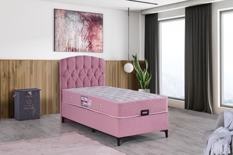 KİDS STYLE YATAK BAZA BAŞLIK SETİ, PEMBE, 90X190