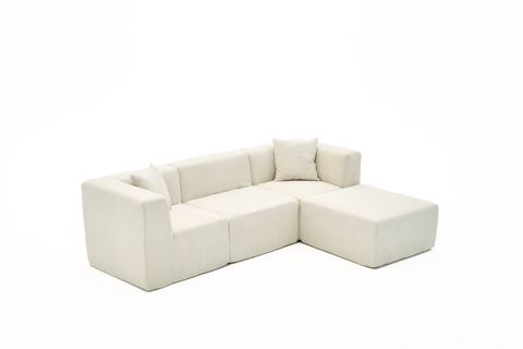 RAKS SERİSİ MODULER FULL SÜNGER KÖŞE KOLTUK, SAĞ VE SOL, KREM