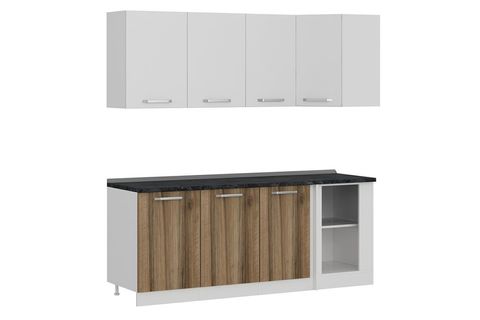 MİNAR 205CM KÖŞE MUTFAK DOLABI BEYAZ DORE K205D1