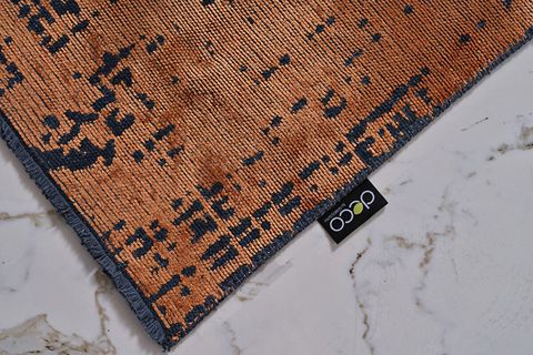 GÜMÜŞSUYU BAKIR MODERN ÇİZGİSEL VİNTAGE ESKİTME RETRO HALI KİLİM 200X290