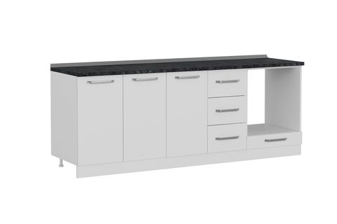 MİNAR 220 CM MUTFAK DOLABI BEYAZ 220-B4-ALT MODÜL