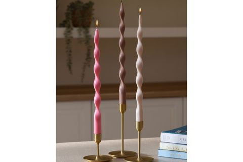 THE MİA BURGU MUM, PEMBE 40 CM