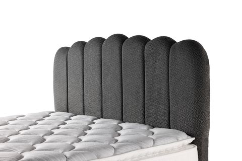 PİRAMİT BAZA BAŞLIK VE YATAK SETİ, KREM, 150X200