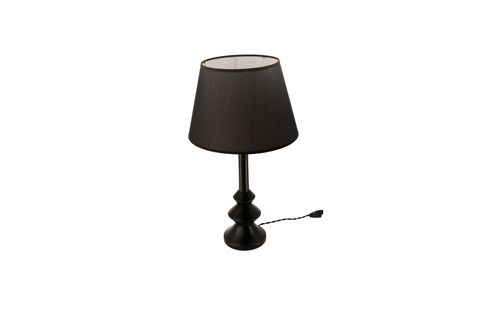 MASSELLO DESIGN ELEGANTE AHŞAP ABAJUR - MASA LAMBASI SİYAH