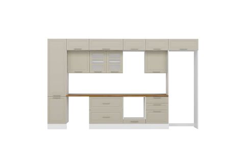 ALVİNKA 400X240 CM KLASİK MEBRAN MUTFAK DOLABI, MBB E90B50S60 3 MEBRAN KUMTAŞI SUNTALAM