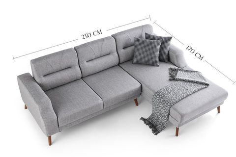 ANKA KÖŞE KOLTUK, 250X170, AÇIK GRİ, SOL KÖŞE
