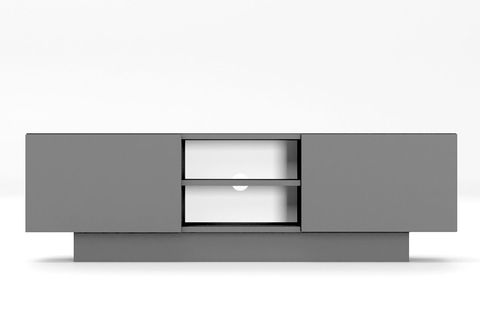 DORA ÇİFT KAPAKLI TELEVİZYON SEHPASI, ANTRASİT, 140 CM