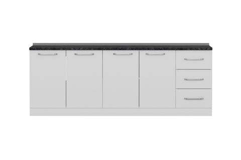 MİNAR 225 CM MUTFAK DOLABI BEYAZ 225-B2-ALT MODÜL