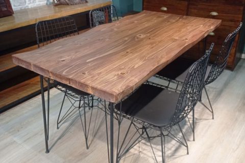 ALAÇATI FİRK DOĞAL AHŞAP YEMEK MASASI TAKIMI