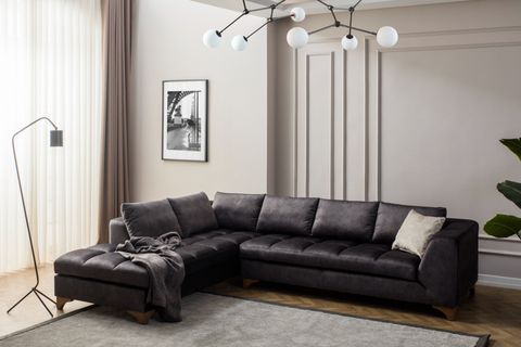 LUCCA KÖŞE KOLTUK, SOL, KOYU GRİ