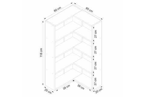 ADEL KÖŞE KİTAPLIK, BEYAZ, SET 3
